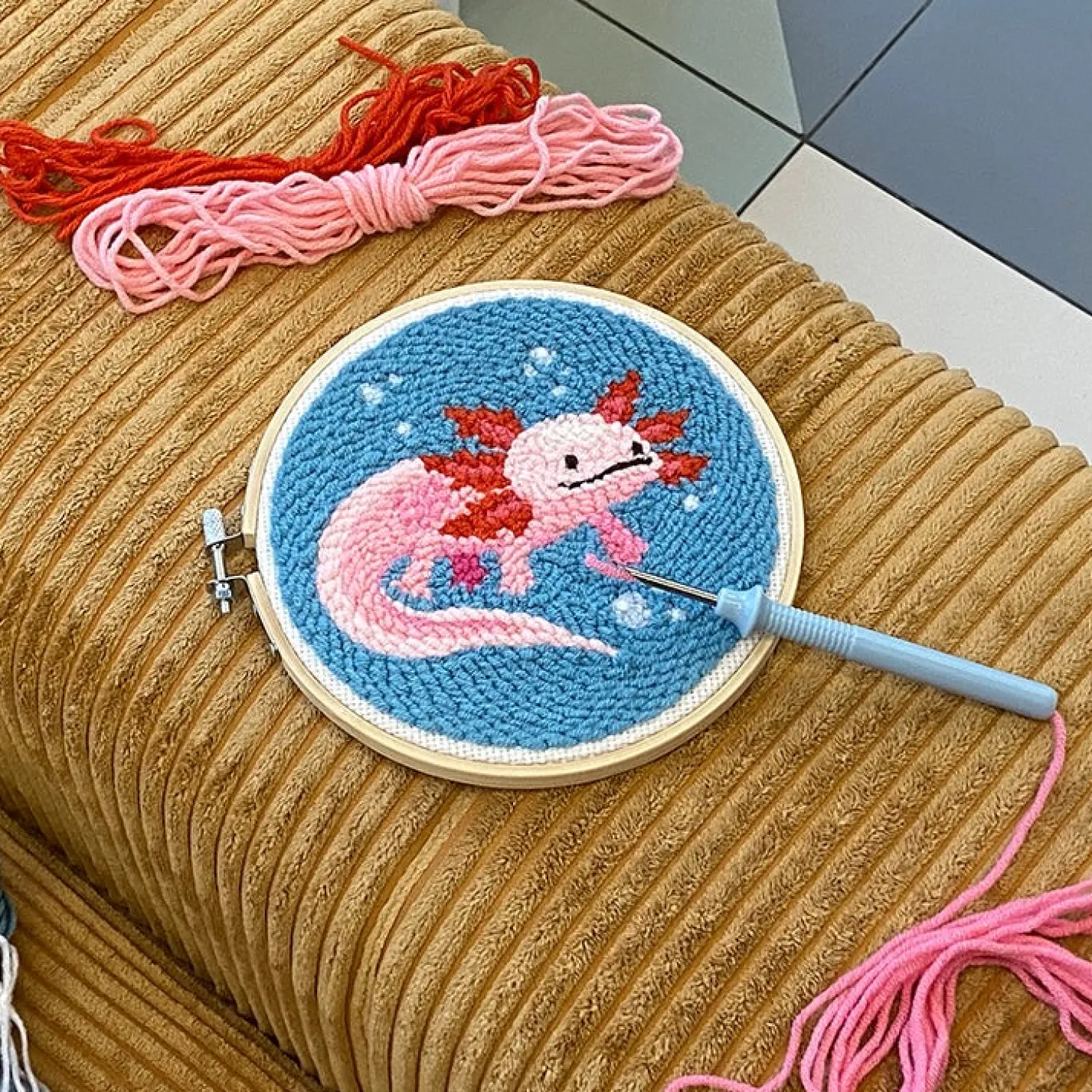 Axolotl Punch Needle