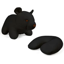 Black Bear Zip & Flip Travel Pillow