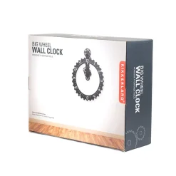 Black Big Wheel Wall Clock