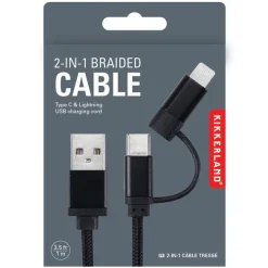 Black 2-in-1 Braided Cable