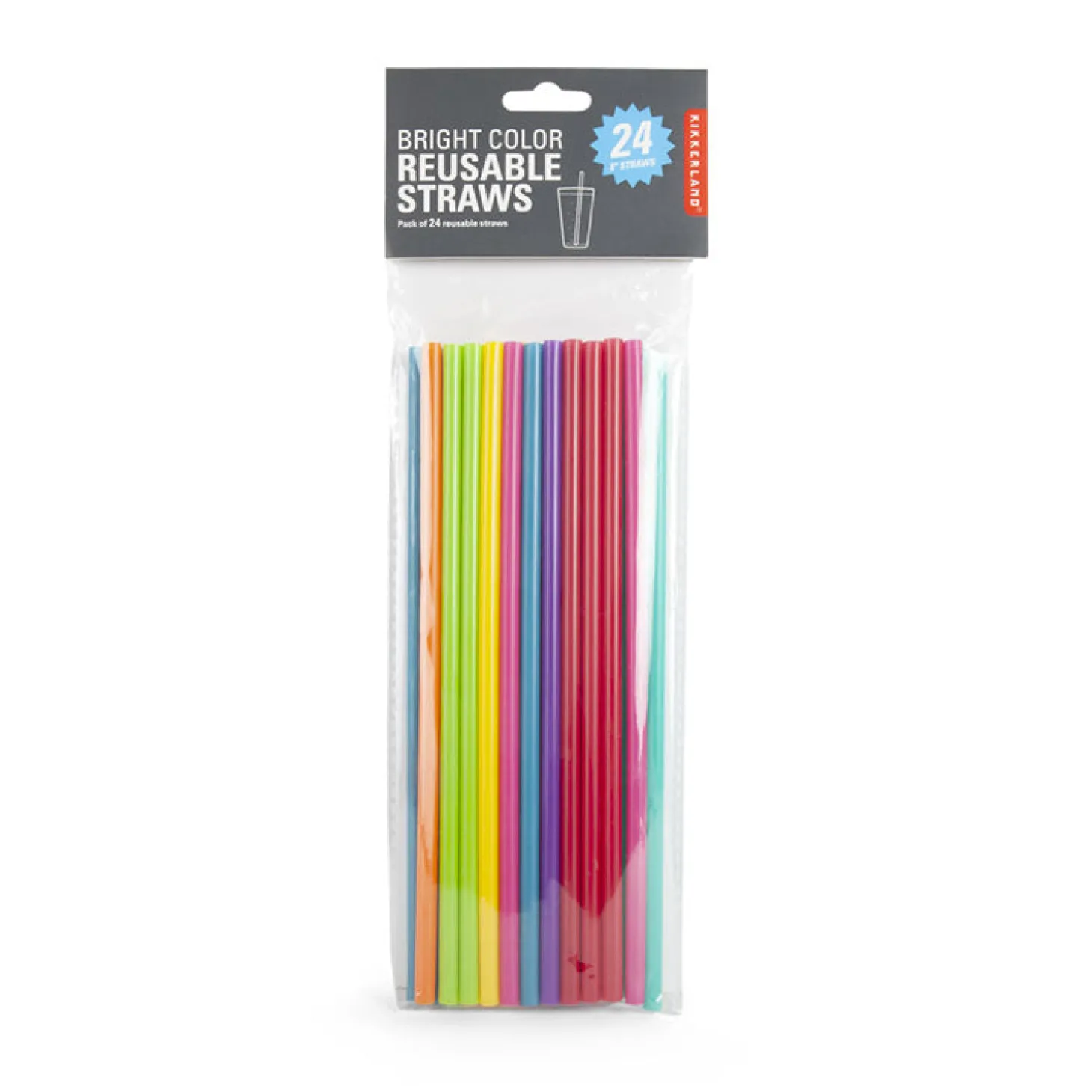 8” Bright Color Reusable Straws