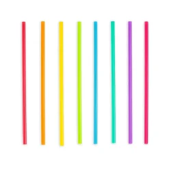 8” Bright Color Reusable Straws