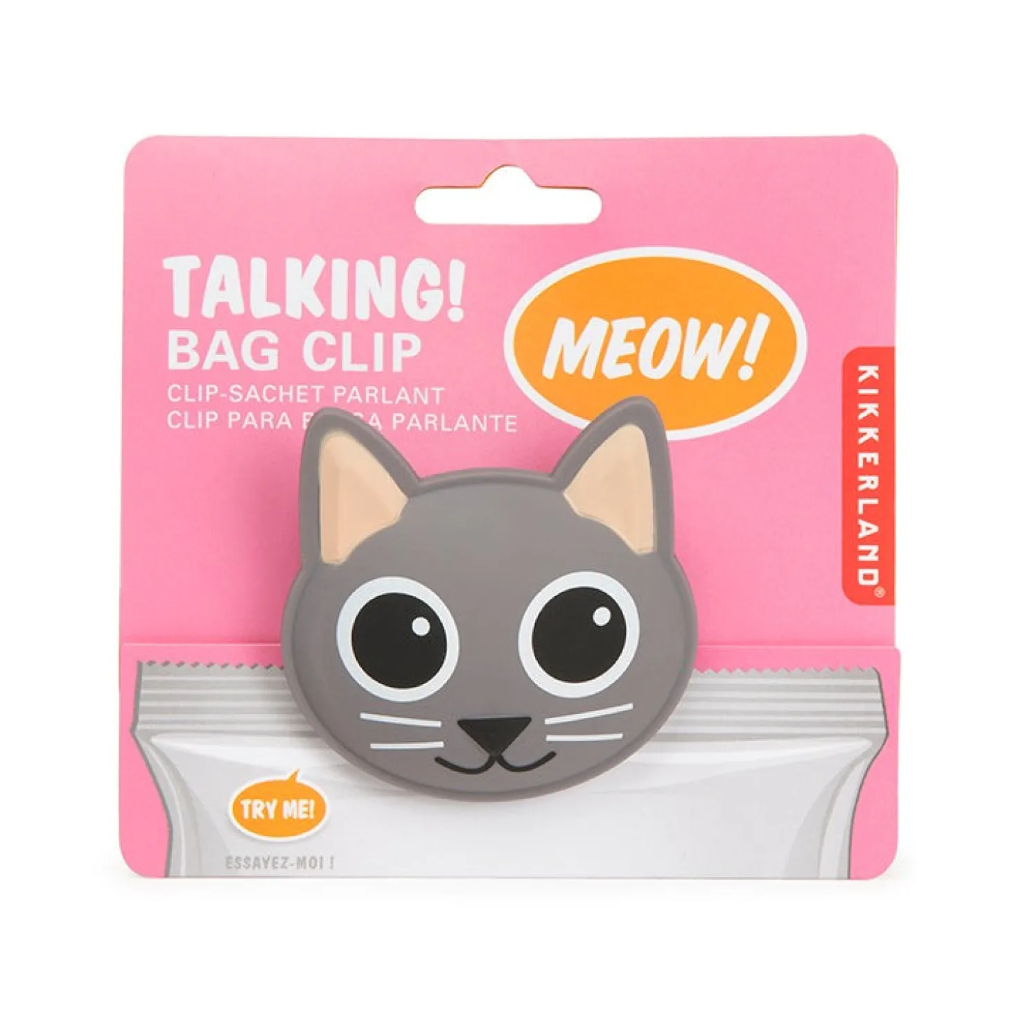 Cat Talking Bag Clip