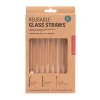 Clear Reusable Glass Straws