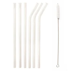 Clear Reusable Glass Straws