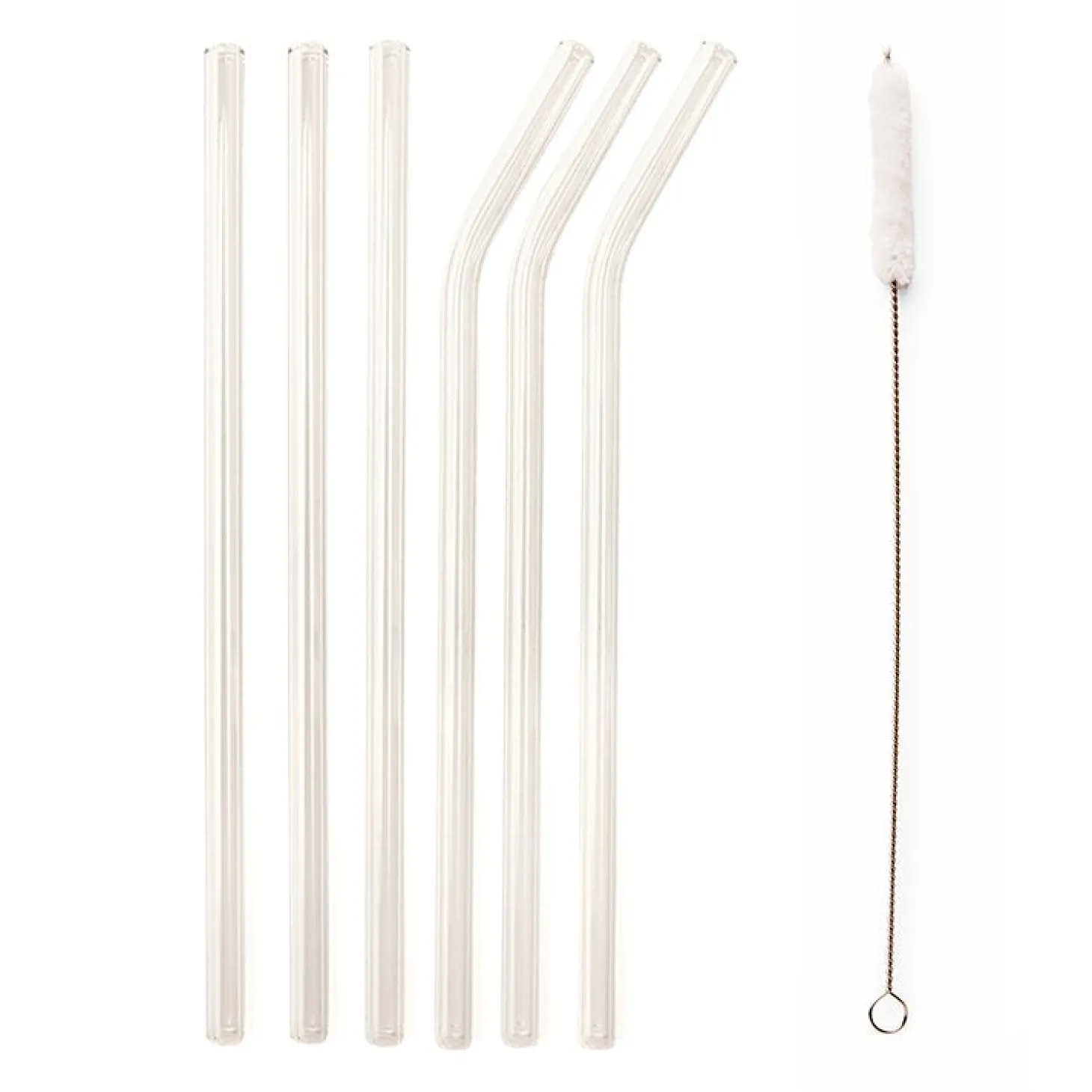 Clear Reusable Glass Straws