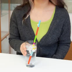 Color Block Reusable Straws