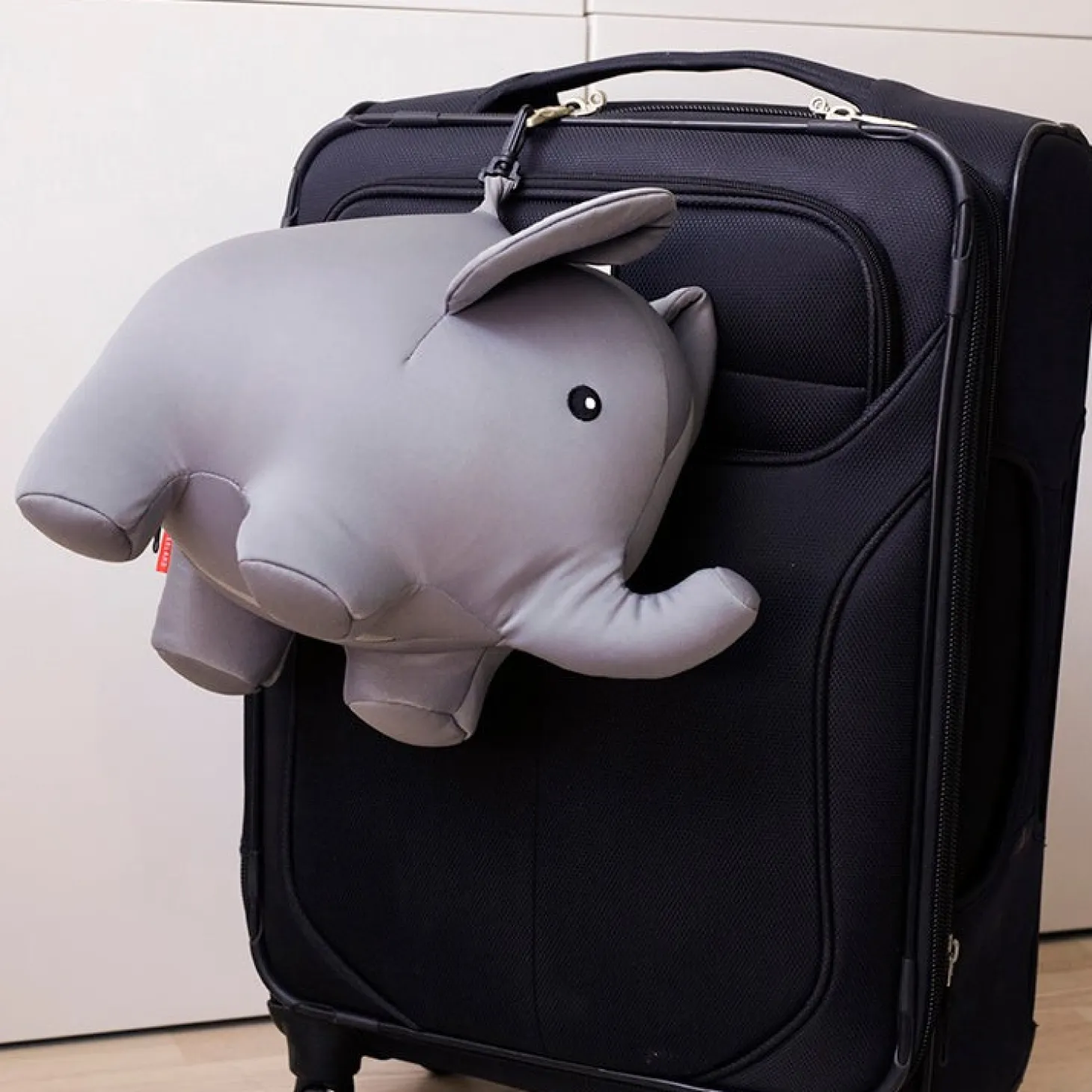 Elephant Zip & Flip Travel Pillow
