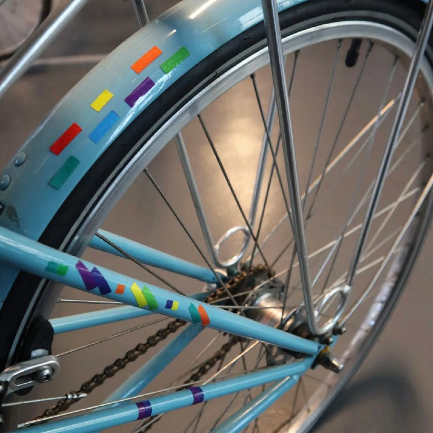 Fiets Rainbow Blocks Reflective Bike Stickers