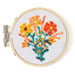 Flowers Mini Cross Stitch Embroidery Kit