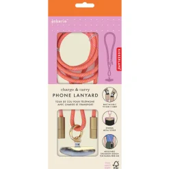 Inkerie Charge & Carry Phone Lanyard Pink