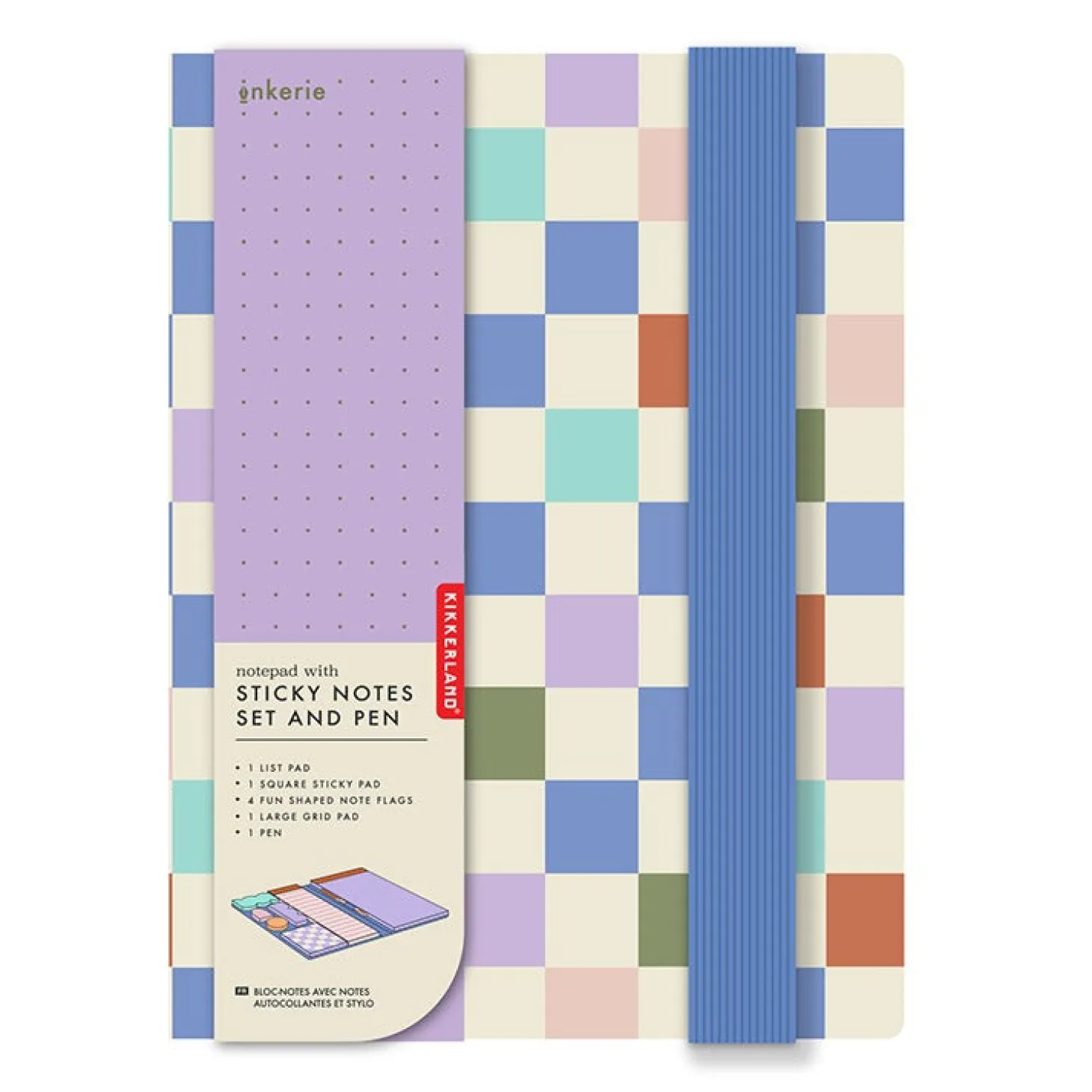 Inkerie Notepad with Sticky Notes Set and Pen