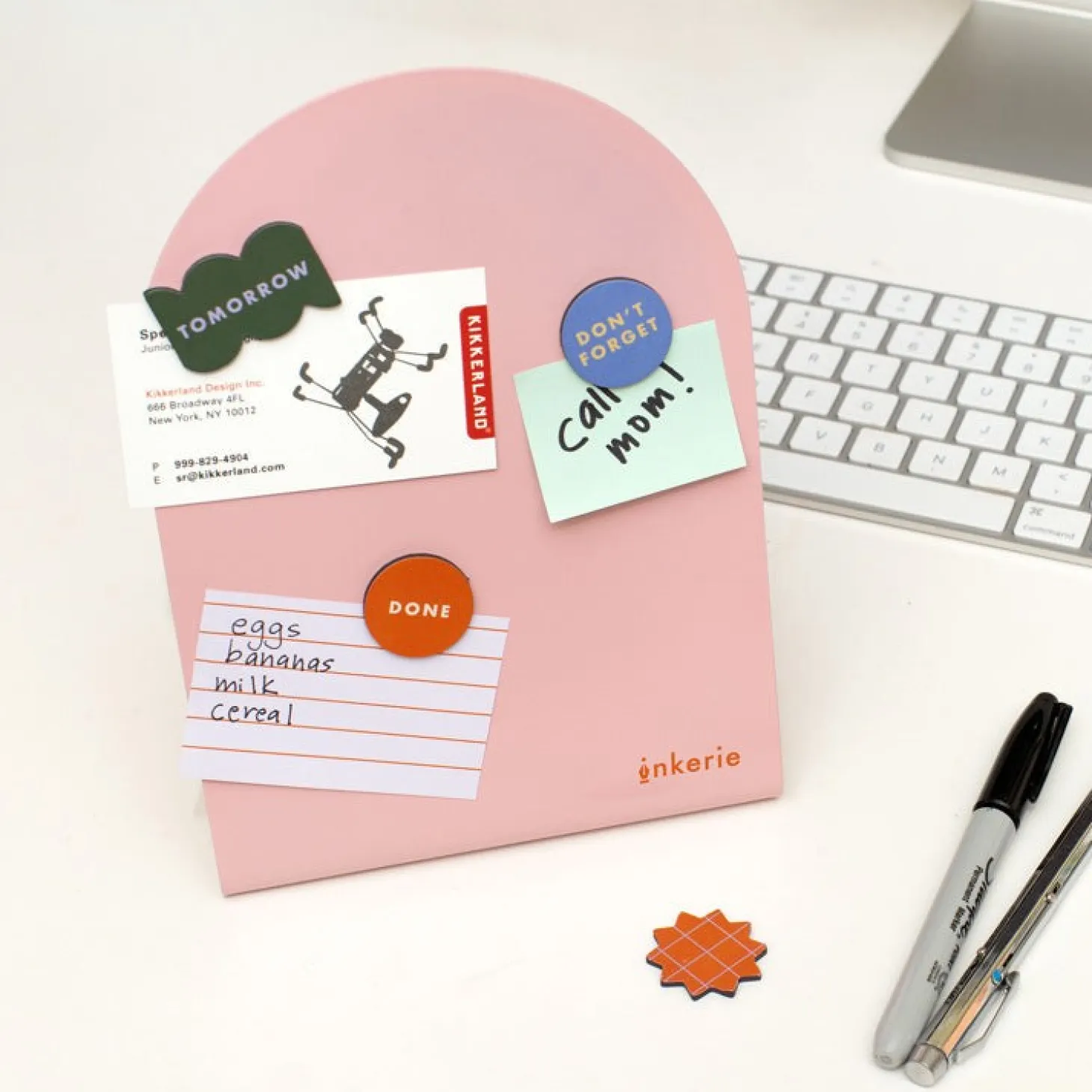Inkerie Pink Magnetic Memo Board
