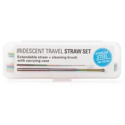 Irredescent Travel Straw Set