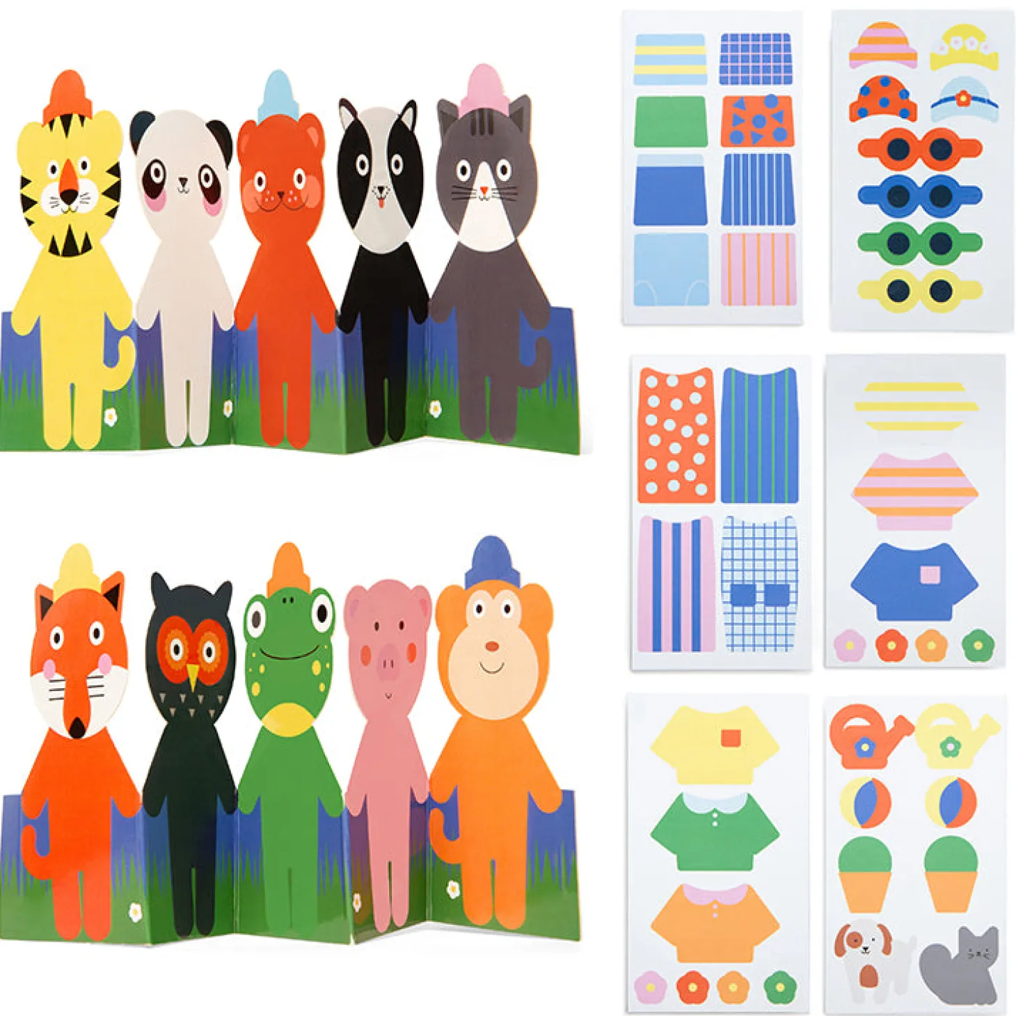 Kidoki Animal Dress-up Reusable Stickers