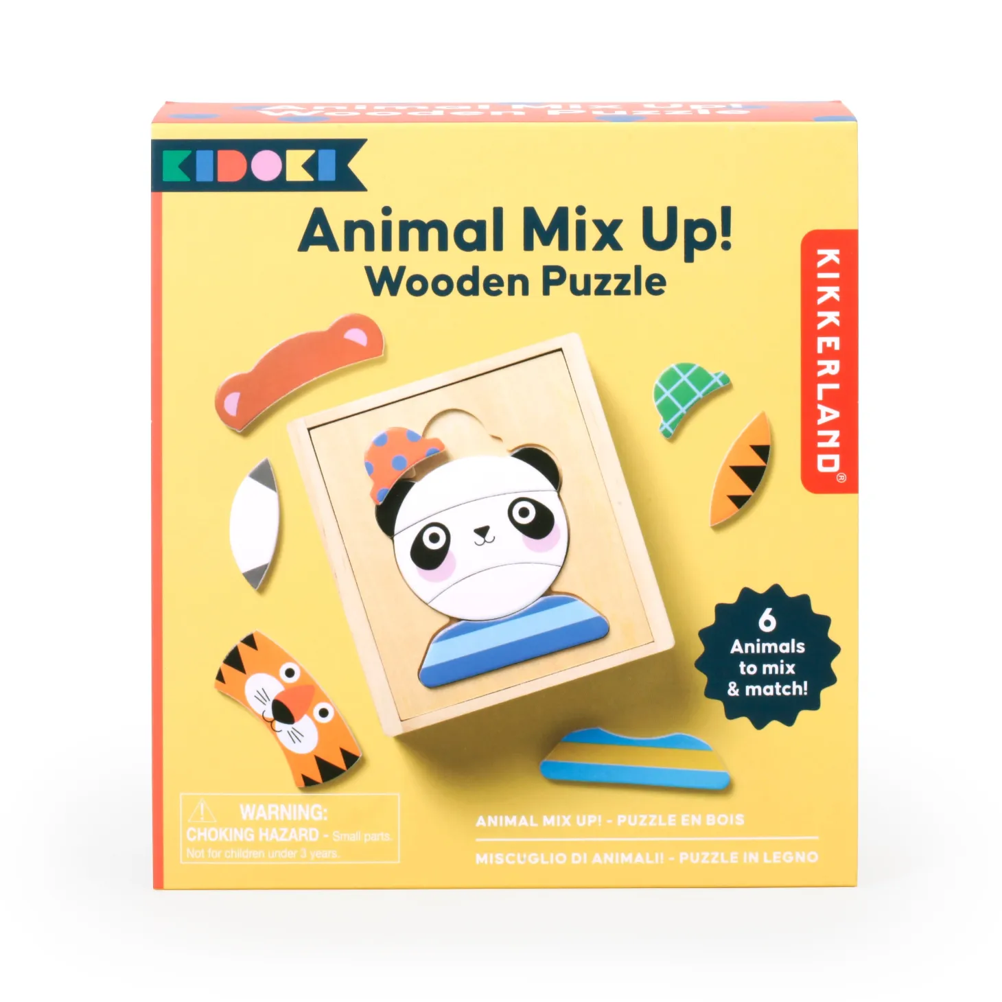 Kidoki Animal Mix Up! Wooden Puzzle