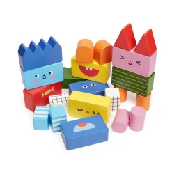 Kidoki Stack & Mix Wooden Building Blocks