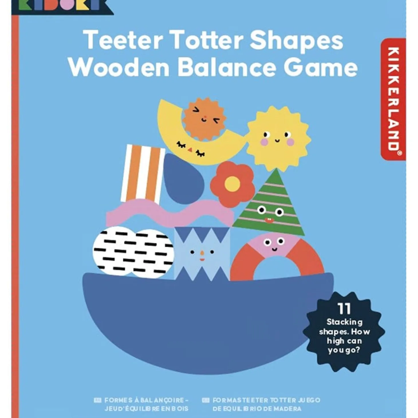 Kidoki Teeter Totter Shapes Wooden Balance Game