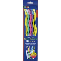 Kidoki Wiggly Worm Color Changing Straws