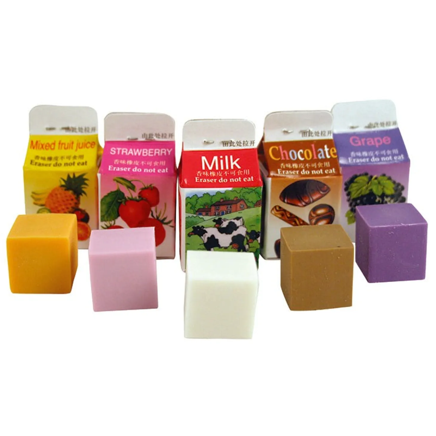 Milk Carton Scented Erasers