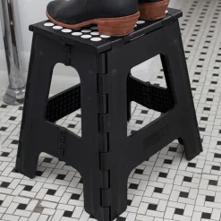 Rhino® II Tall Folding Step Stool Black
