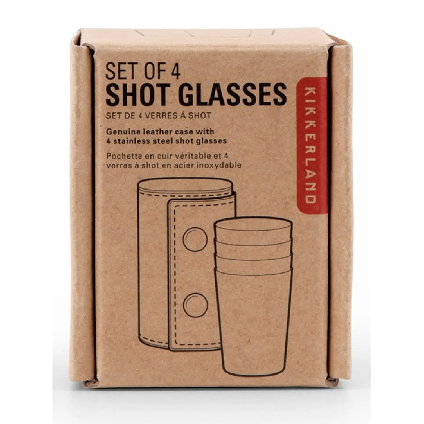 Shot Glasses with Leather Case