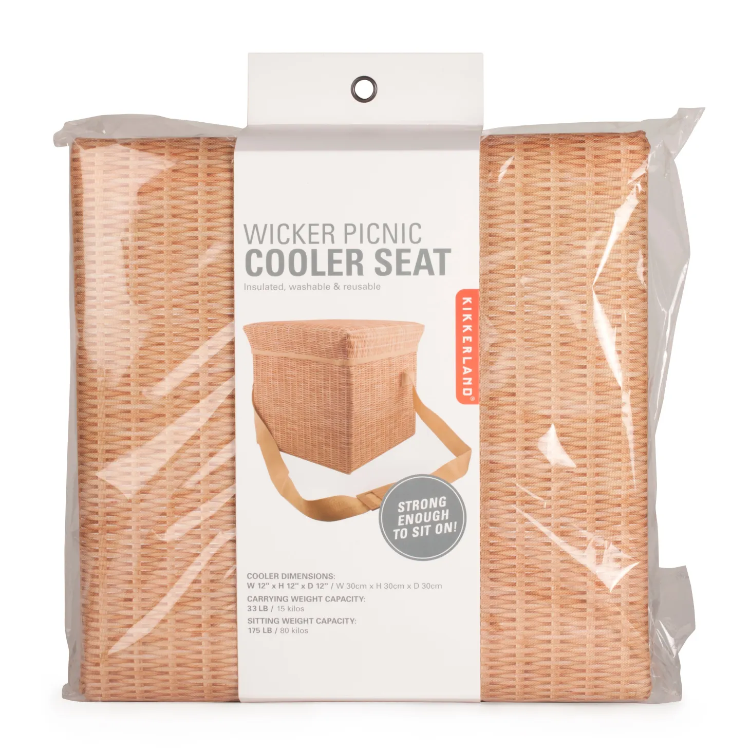 Wicker Picnic Cooler Seat