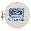 Yes We Can Sardine Mini Cross Stitch Embroidery
